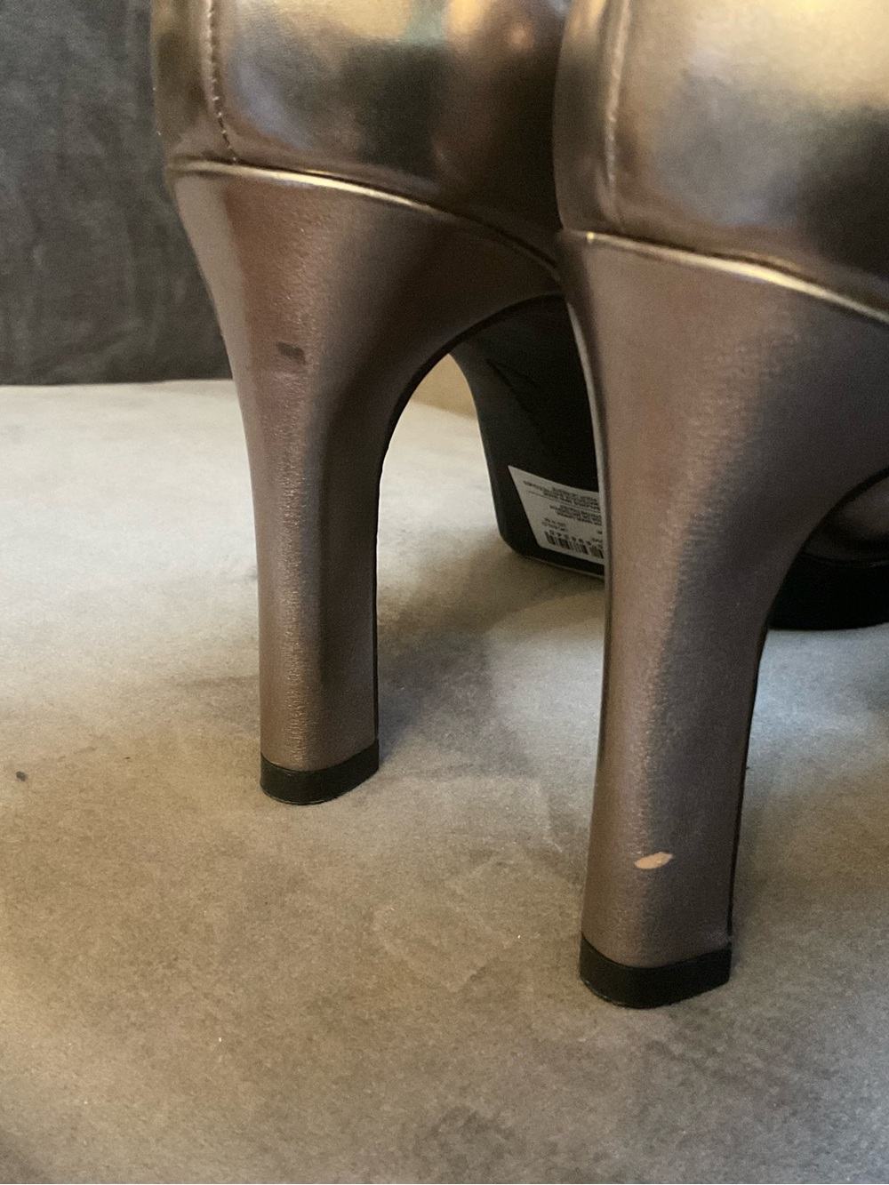 Clarks Metallic Pewter Ankle-Strap Heels - Picture 4 of 6